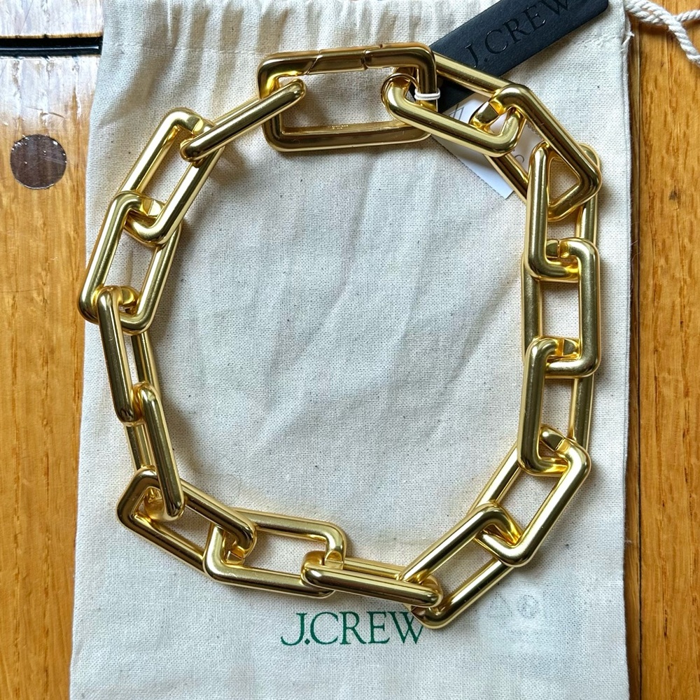 J. CREW Bold Gold Link Necklace